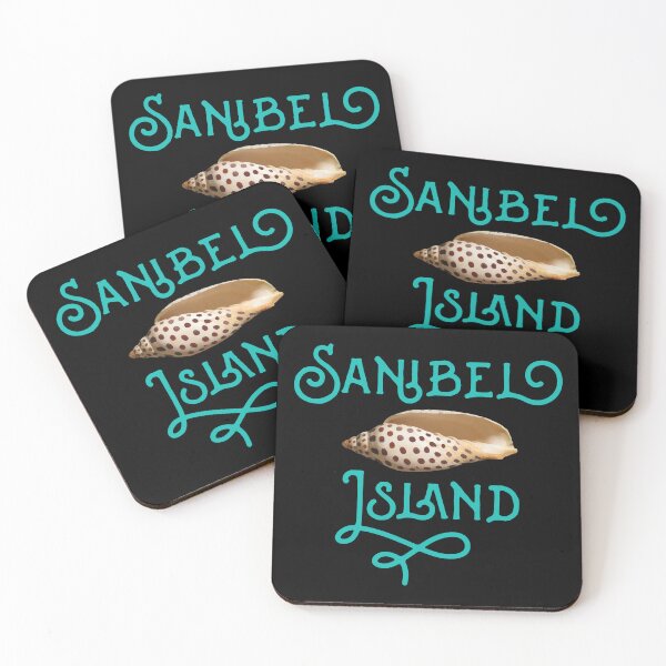 Item preview, Sanibel Island Florida Typographic Shell design designed and sold by Futurebeachbum.