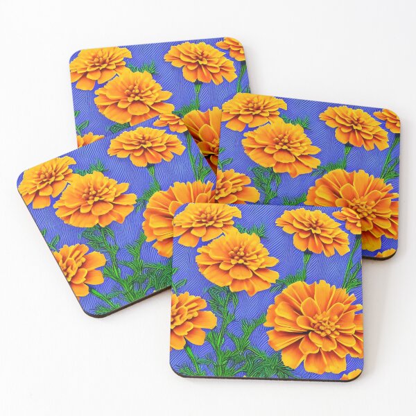 Item preview, Marigold flowers background designed and sold by gramizzia.