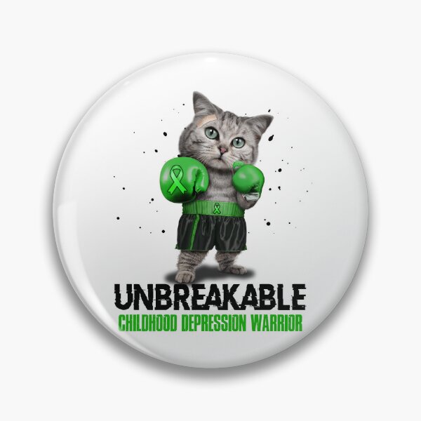 Item preview, Childhood Depression Warrior - UNBREAKABLE - Childhood Depression Ribbon designed and sold by EdithShop59.