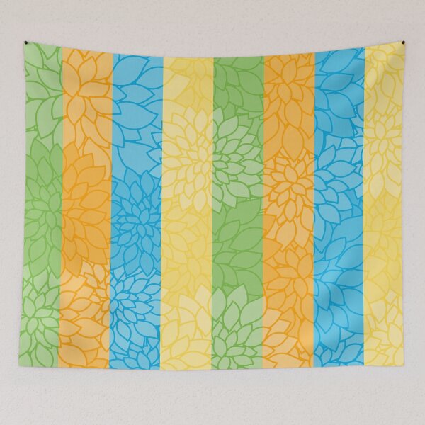 Item preview, Bright Colorful Vertical Striped Floral Seamless Pattern designed and sold by MoePark.