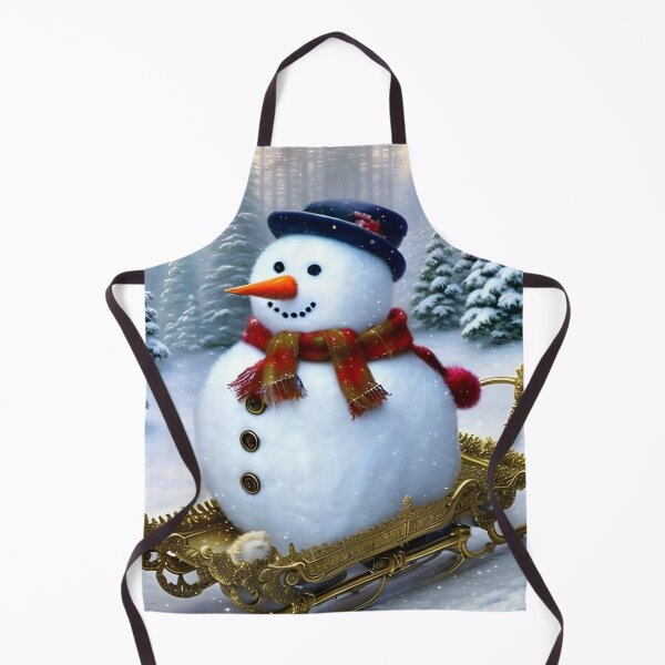 Item preview, Cute Snowman Riding a Sledge designed and sold by DreamyEscapism.