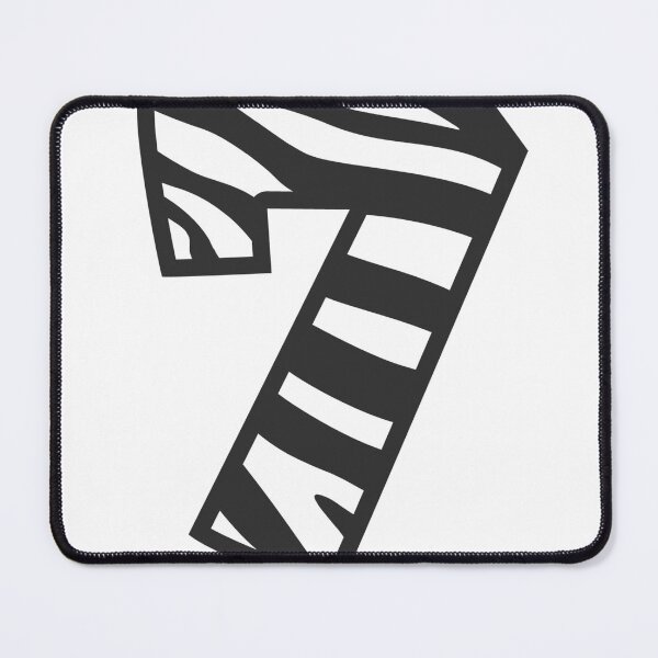 Item preview, Zebra pattern number 7 stripped numbers designed and sold by Basma Store.