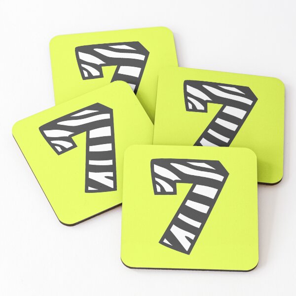 Item preview, Zebra pattern number 7 stripped numbers  designed and sold by Basma Store.