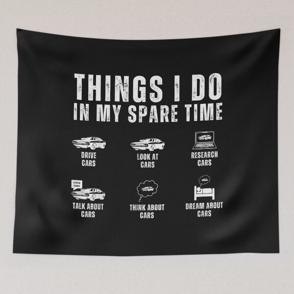 Item preview, Things I Do In My Spare Time Funny Car Lover Guy Enthusiast T-Shirt designed and sold by Baron-Hagen.