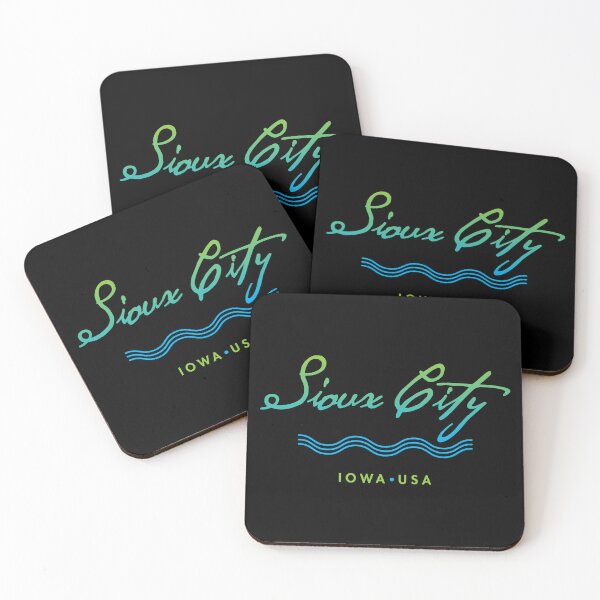 Item preview, Sioux City Iowa Typographic River Design designed and sold by Futurebeachbum.