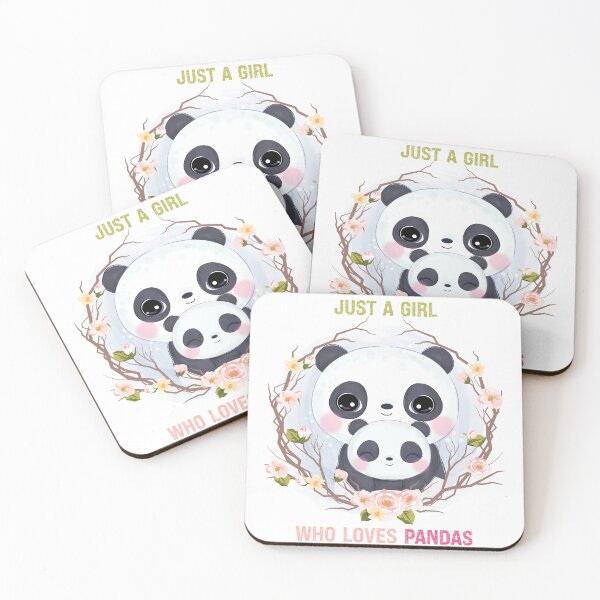 Item preview, floral just a girl who loves pandas designed and sold by PRINYOS.