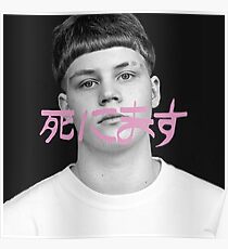 Yung Lean sad handwritten japanese Poster
