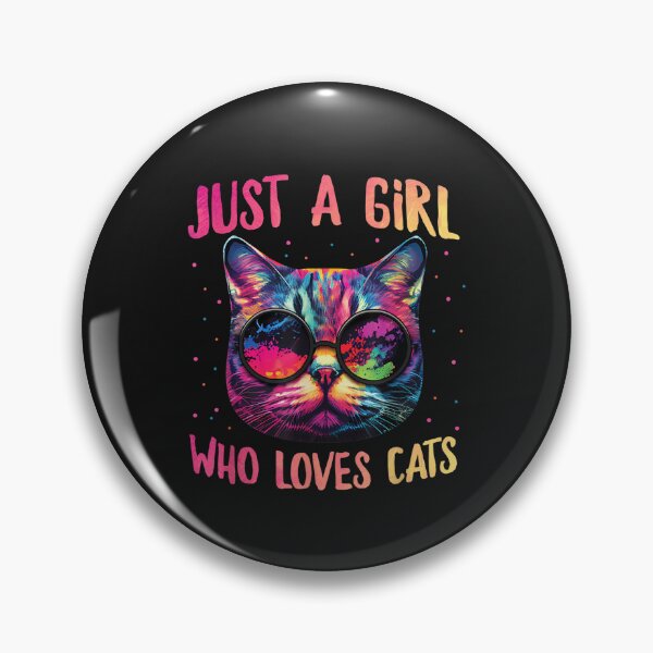 Item preview, Just A Girl Who Loves Cats - Colorful Cat Watercolor Graphic T-Shirt designed and sold by Baron-Hagen.