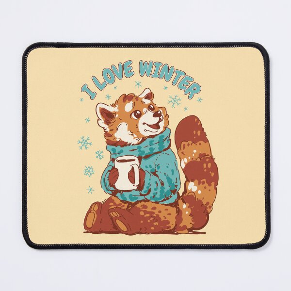 Item preview, Adorable Red Panda in Sweater Enjoying Winter Season designed and sold by KaylaStudio.