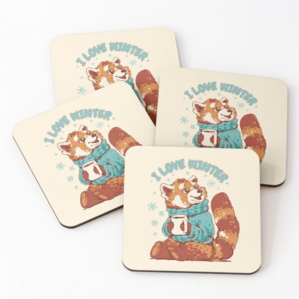 Item preview, Adorable Red Panda in Sweater Enjoying Winter Season designed and sold by KaylaStudio.