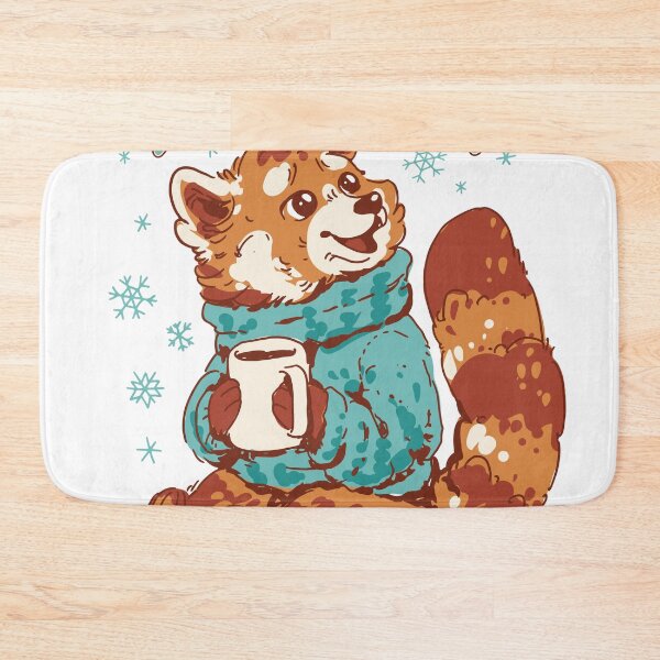 Item preview, Adorable Red Panda in Sweater Enjoying Winter Season designed and sold by KaylaStudio.