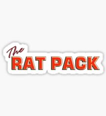 The Rat Pack, Singers, Music, Crooners, Frank Sinatra, Sammy Davis, Dean Martin. on Black Sticker