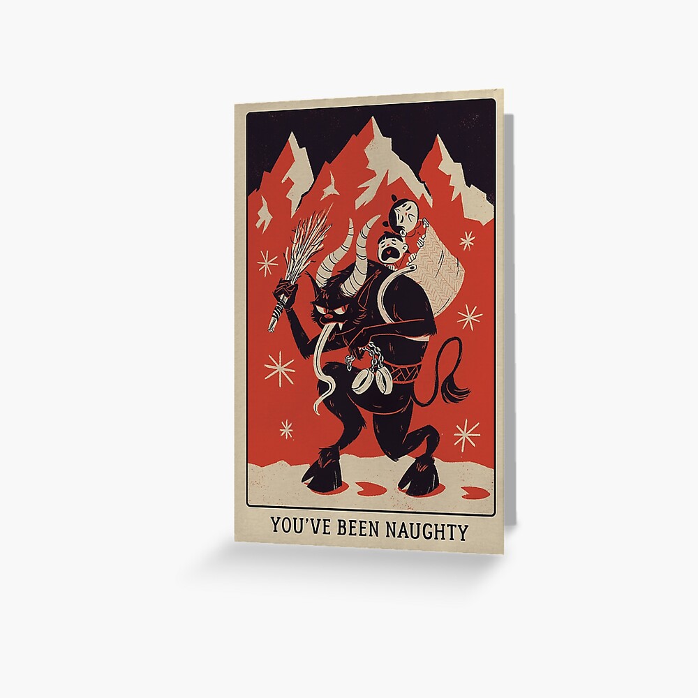 Krampusnacht 2017- Red & Black Greeting Card