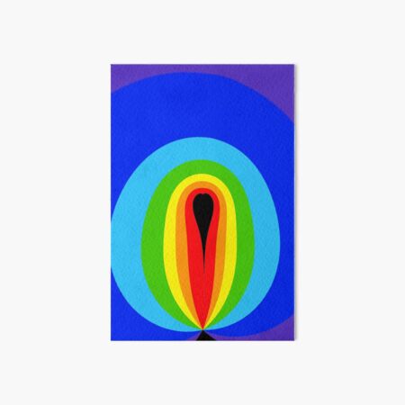 Black Hearts and Rainbows Art Board Print
