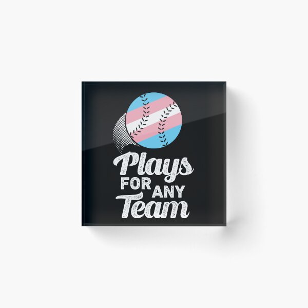 Item preview, Plays For Any Team Trans LGBTQIA Baseball Transgender Pride Month designed and sold by QueenOfPrint.
