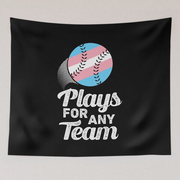 Item preview, Plays For Any Team Trans LGBTQIA Baseball Transgender Pride Month designed and sold by QueenOfPrint.