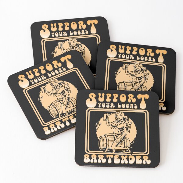 Item preview, Support your local Bartender designed and sold by MythicalSticker.