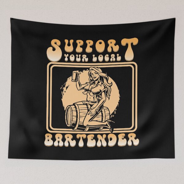 Item preview, Support your local Bartender designed and sold by MythicalSticker.
