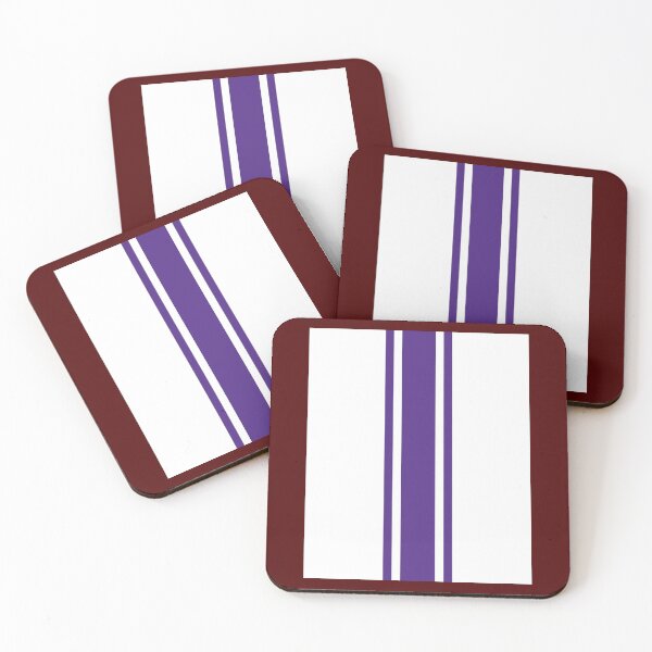 Item preview, White _amp_ Purple Vertical Power Stripe Graphic  designed and sold by PortDesigns.