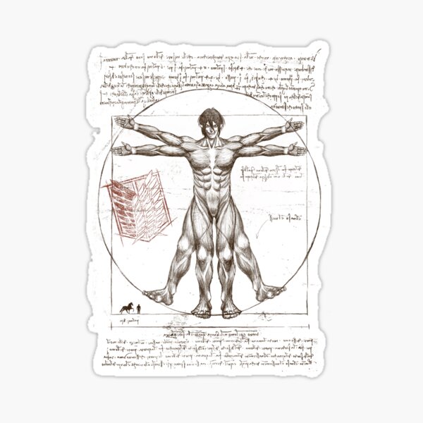 Vitruvian Eren Pegatina