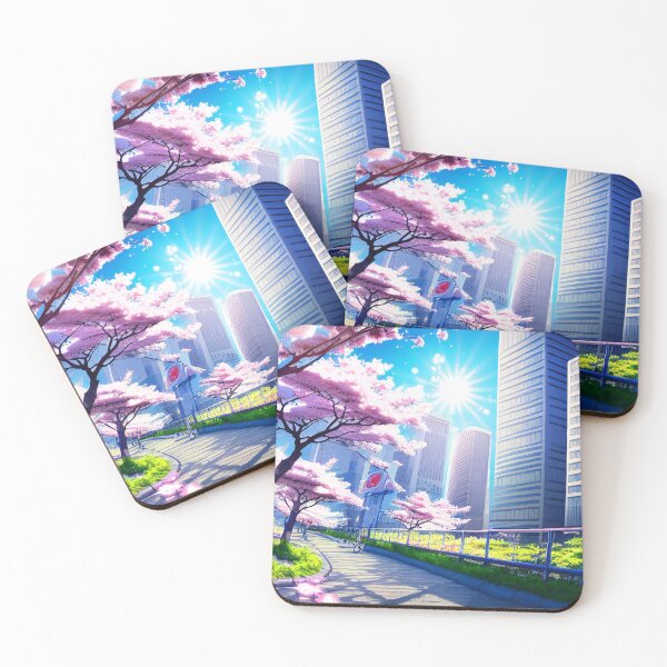 Item preview, city with spring cityscape designed and sold by Dicoart.