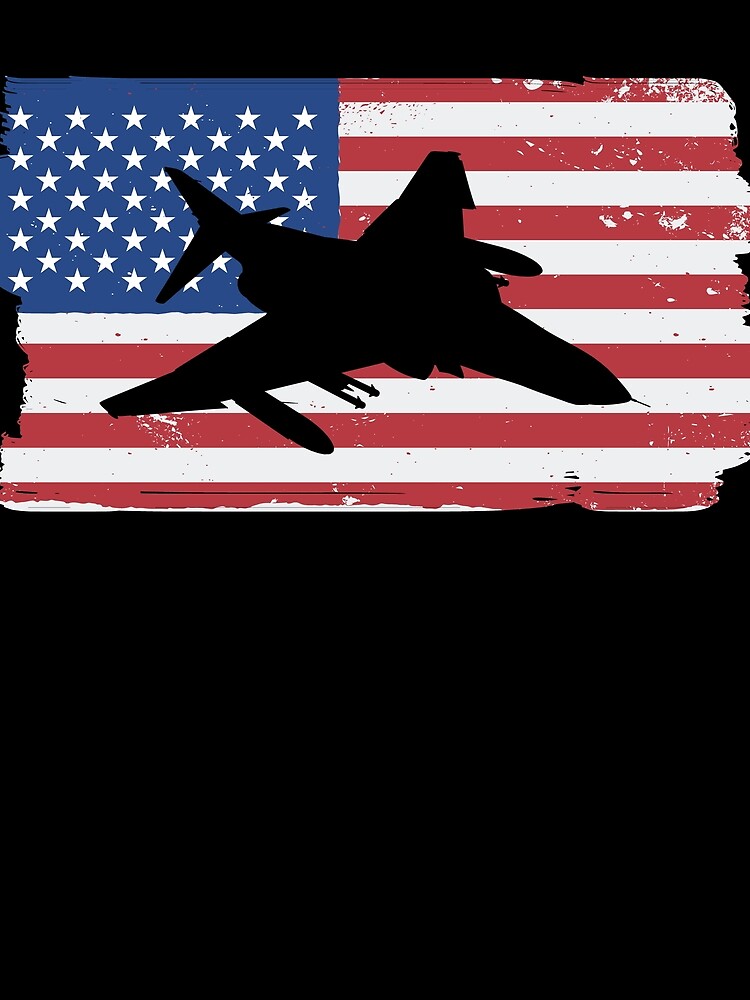 Thumbnail 3 von 3, Tuch, F-4 Phantom Fighter Jet Airplane American Flag F4 Phantom Gear designt und verkauft von DynamicDesign.