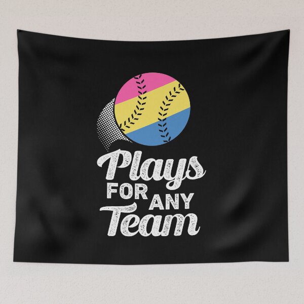 Item preview, Plays For Any Team Trans LGBTQIA Baseball Pansexual Pride Month designed and sold by QueenOfPrint.
