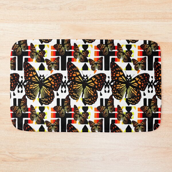 Item preview, White / Black / Fire Color  Native Butterfly Blanket Print  designed and sold by JMWCD.