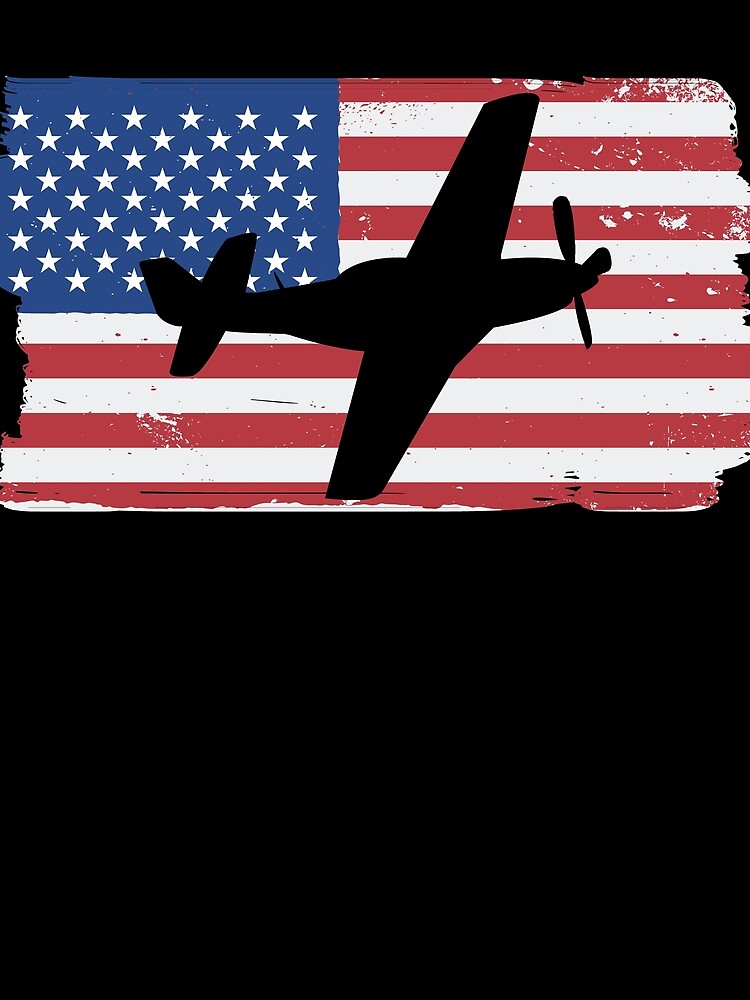 Thumbnail 3 von 3, Tuch, P51 Mustang WW2 Airplane American Flag P51D Mustang Gear designt und verkauft von DynamicDesign.