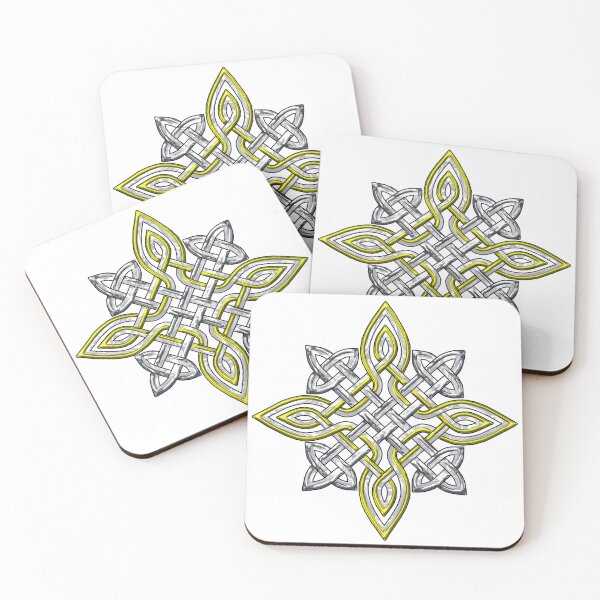 Item preview, Metallic Gold and Silver Celtic Knot Star designed and sold by InfiniteWonders.