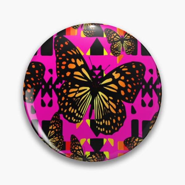Item preview, Hot Pink / Black / Fire Color  Native Butterfly Blanket Print  designed and sold by JMWCD.