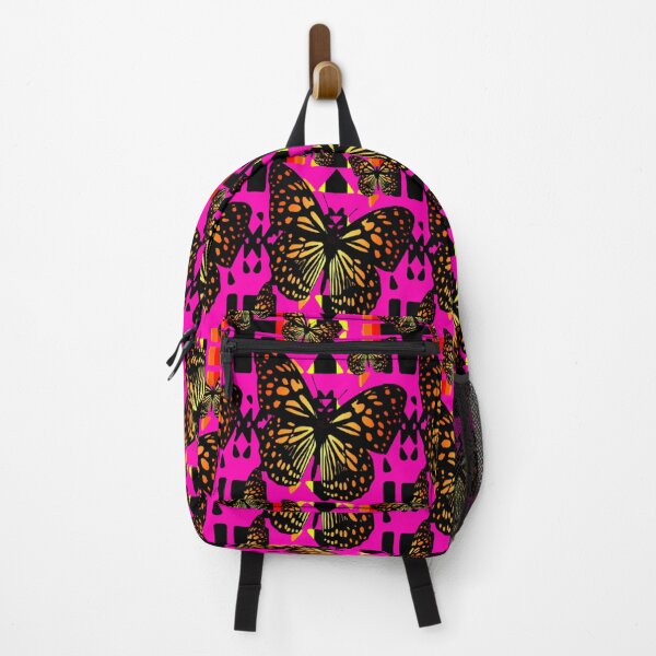 Item preview, Hot Pink / Black / Fire Color Native Butterfly Blanket Print designed and sold by JMWCD.