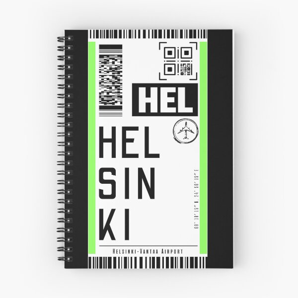Aperçu de l'œuvre HELSINKI HEL autocollants de voyage pour étiquette de bagage classique créée et vendue par LeddsoDello.