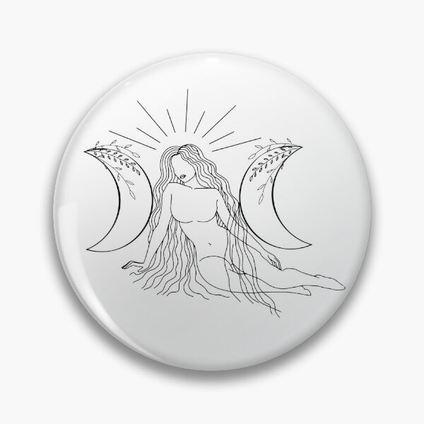 Item preview, Triple Moon Goddess - A pagan illustration designed and sold by Annalee Beer.