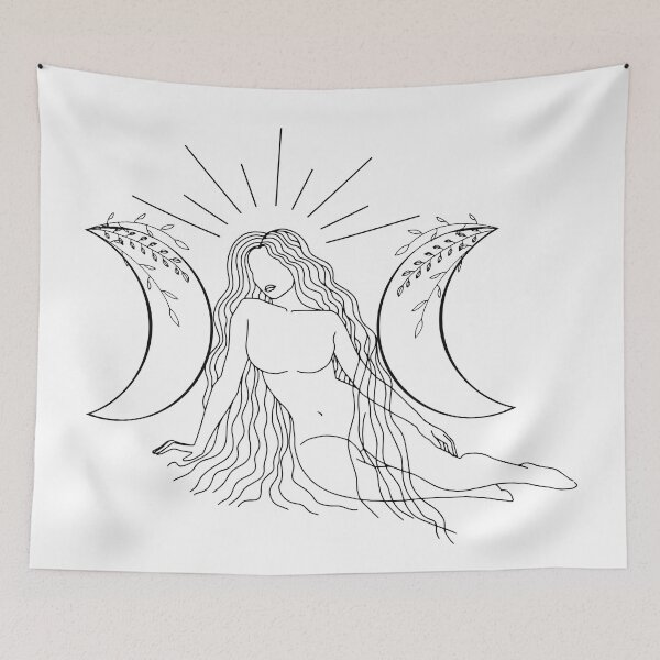 Item preview, Triple Moon Goddess - A pagan illustration designed and sold by Annalee Beer.