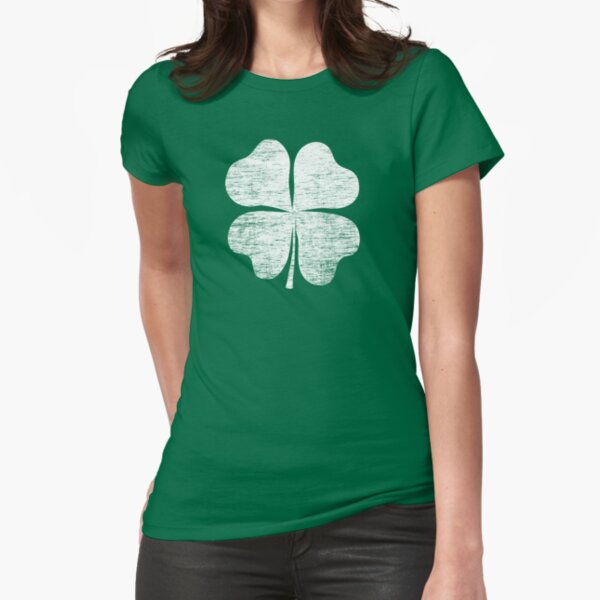 St. Patrick's Day Women's Retro Shamrock American Apparel Shirt Fitted T-Shirt