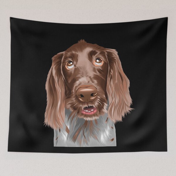 Item preview, cute brown dog illustration designed and sold by AmsaOza.