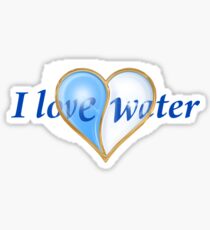 I LOVE WATER Sticker