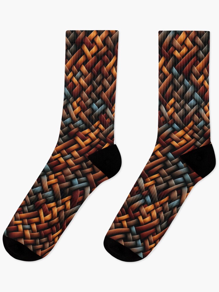 Thumbnail 1 of 5, Socks, Basket Weave Pattern designed and sold by BuraxisDesigns.