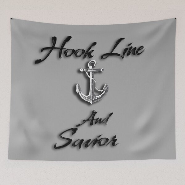 Item preview, Christian Design with anchor and Text "Hook Line and Savior" designed and sold by Art4Christ.
