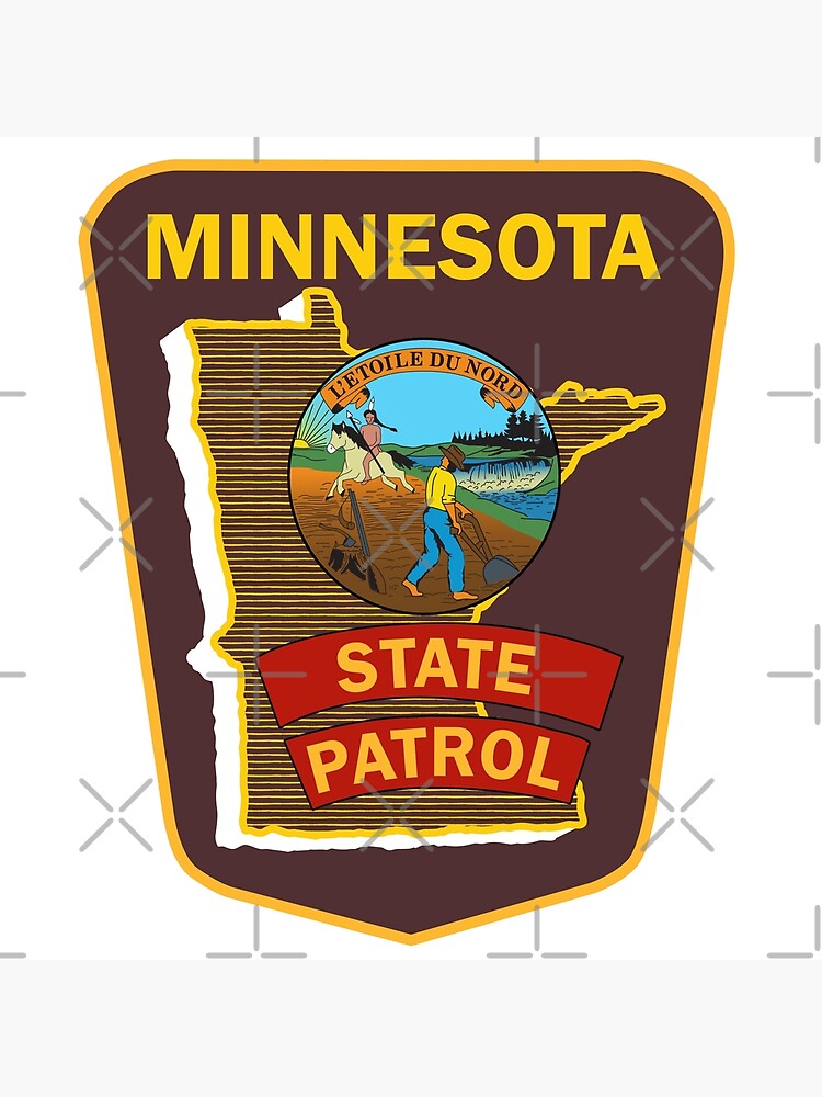 "Minnesota State Patrol Police Logo Shield, Emblem, patch" Poster for