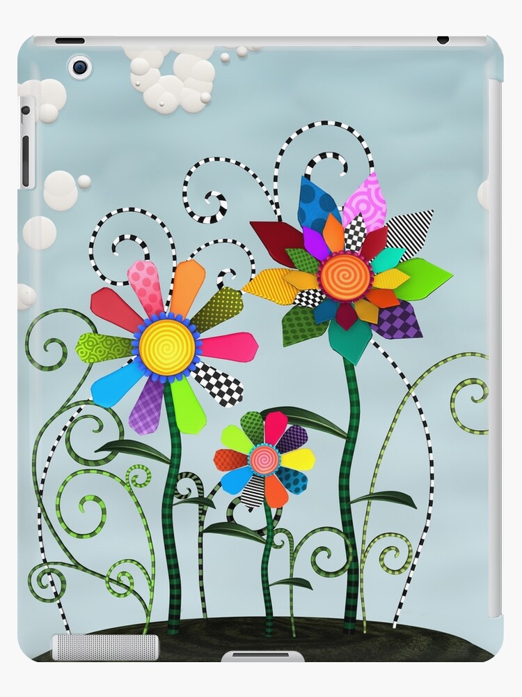 Whimsical Flowers Ipad Case Skin By Bonniephantasm Redbubble