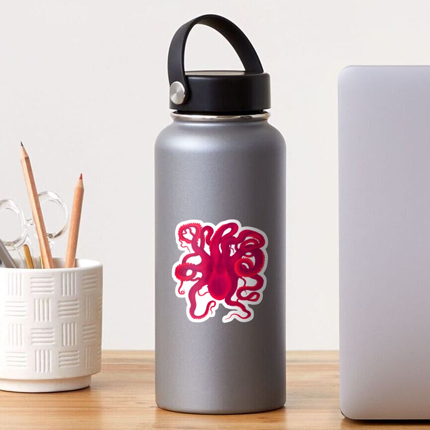Pink Octopus Sticker