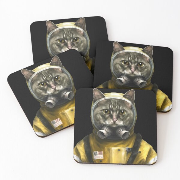 Item preview, Cat wearing hazmat suit designed and sold by AnimalArtPhotos.