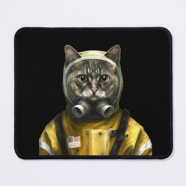 Item preview, Cat wearing hazmat suit designed and sold by AnimalArtPhotos.