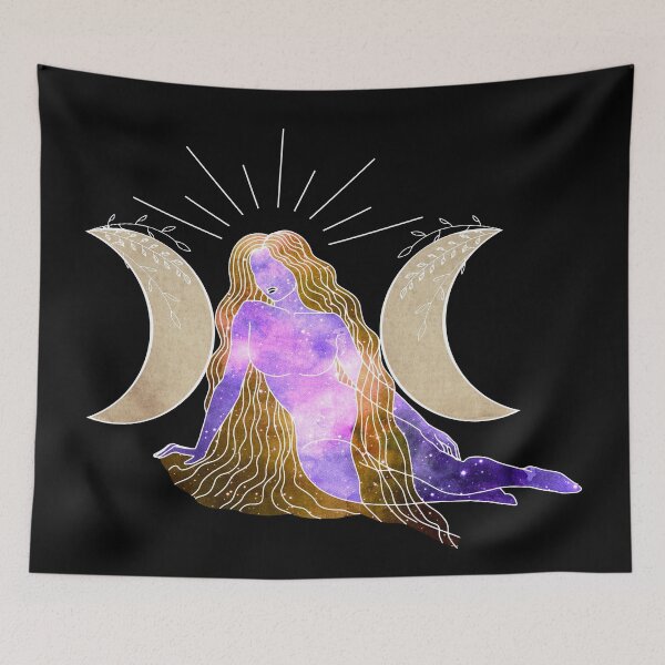 Item preview, Triple Moon Goddess - A pagan illustration designed and sold by Annalee Beer.