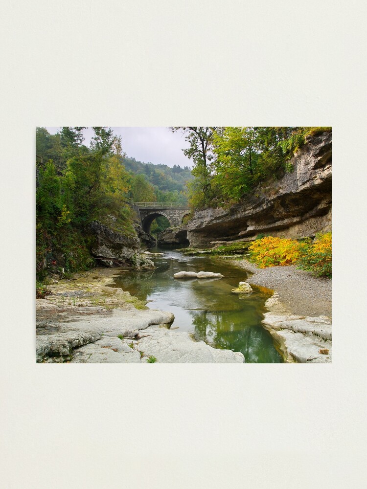 Alternate view of First autum colors along the Usses river Photographic Print