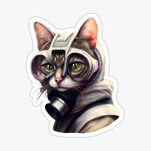 Artikel-Vorschau von Katze im Hazmat-Anzug, designt und verkauft von AnimalArtPhotos.