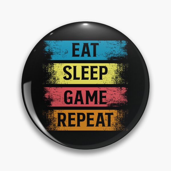 Item preview, RETRO EAT SLEEP GAME REPEAT SHIRT designed and sold by SuneeKeiko.