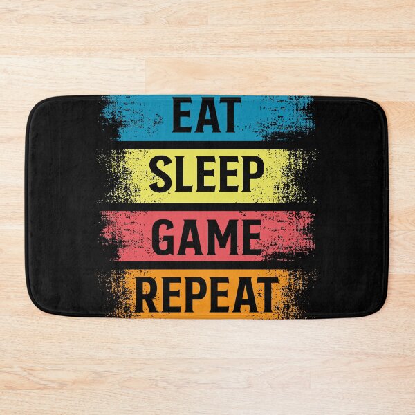 Item preview, RETRO EAT SLEEP GAME REPEAT SHIRT designed and sold by SuneeKeiko.